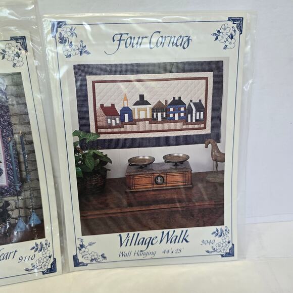 Four Corners Quilt Patterns Flowers from the Heart and Village Walk - Picture 2 of 5